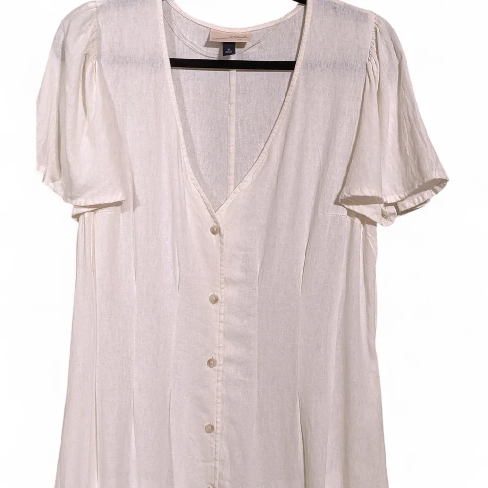 ๐คNWOT Universal Thread White Linen-Blend Button-Front Mini Dress Size Medium ๐ค - Picture 4 of 8